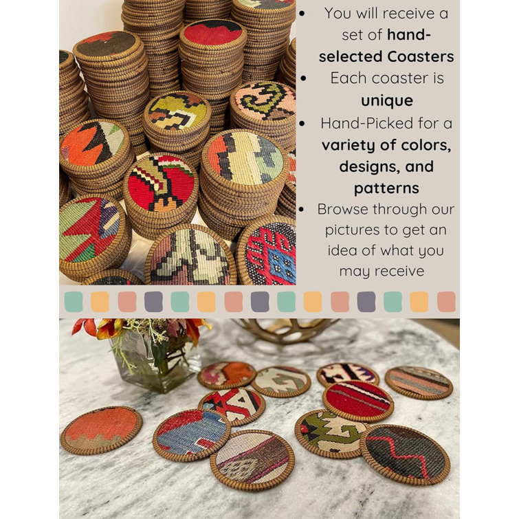 Moda Gift Shop Round 6 Piece Coaster Set Reviews Wayfair Canada